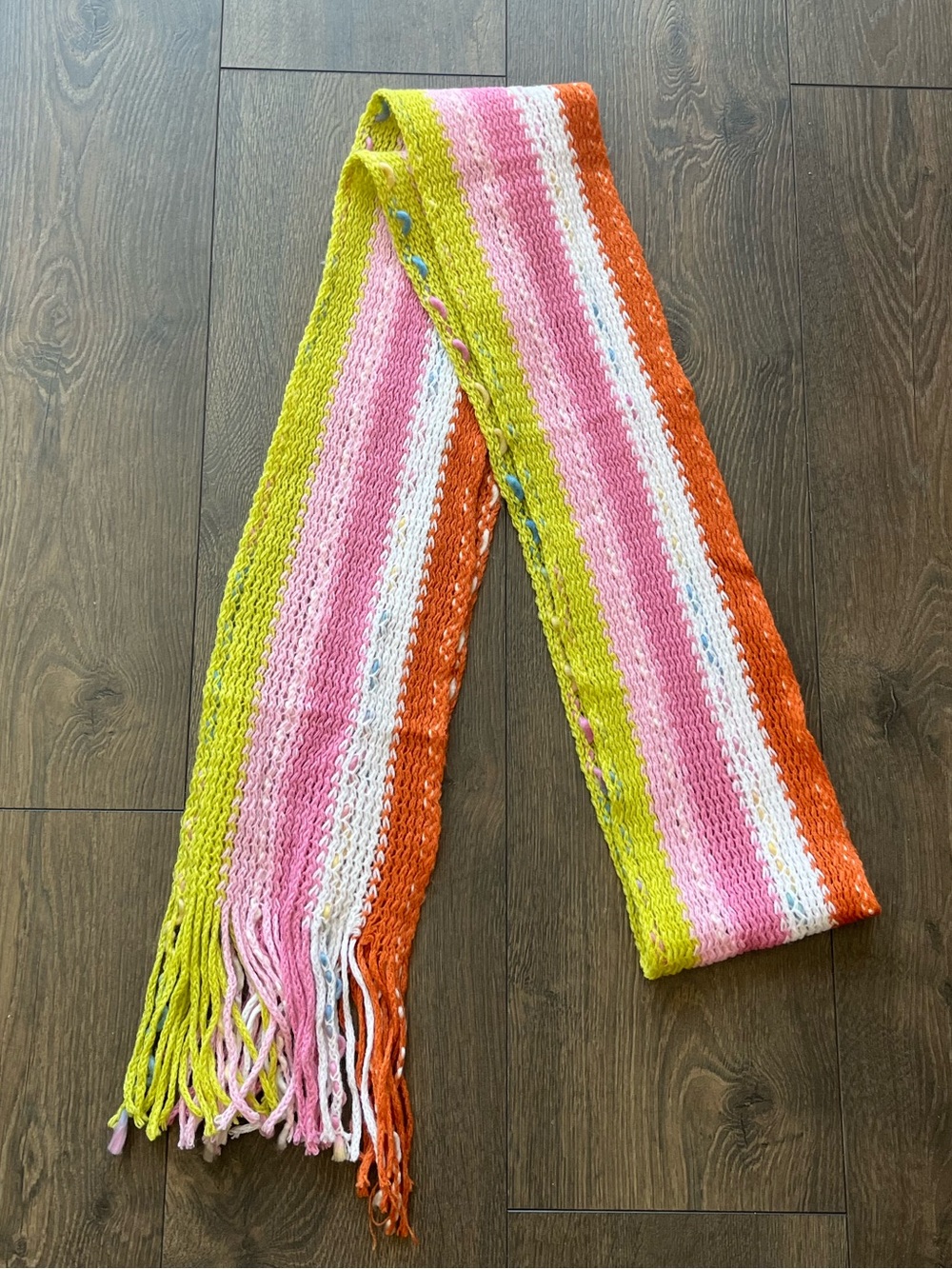 NWOT Colorful Striped Knit Scarf